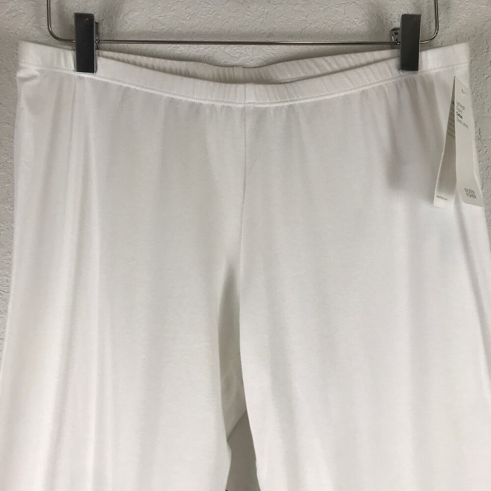 NWT Eileen Fisher Lightweight Cropped Organic Cotton Stretch Jersey Leggings L - Picture 3 of 11
